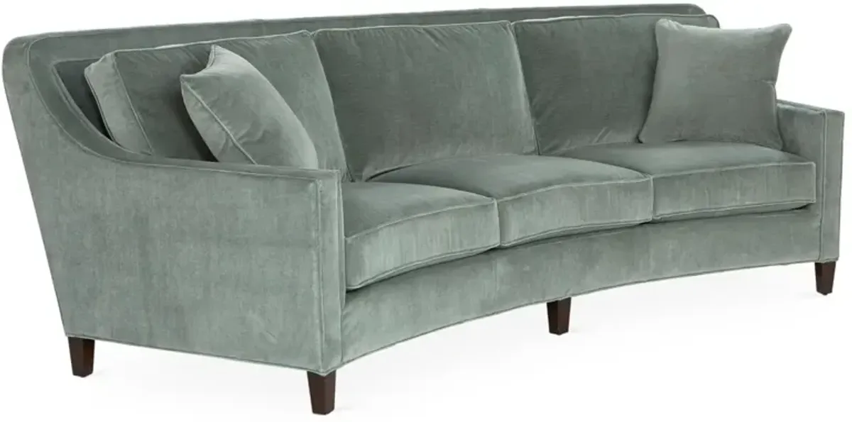 Caymen Curved Sofa, Sage Velvet