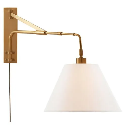 Brompton Extension Swing-Arm Sconce - Gold