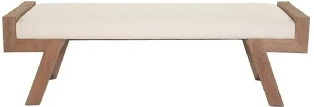 Perella 67" Bench - Ivory Linen - Community