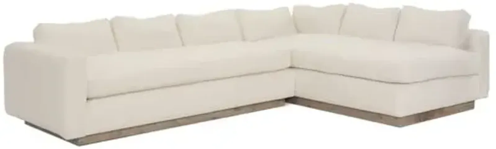 Furh Sectional - Ivory Linen - Community