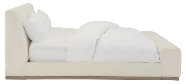 Leigh Linen Bed, Ivory White