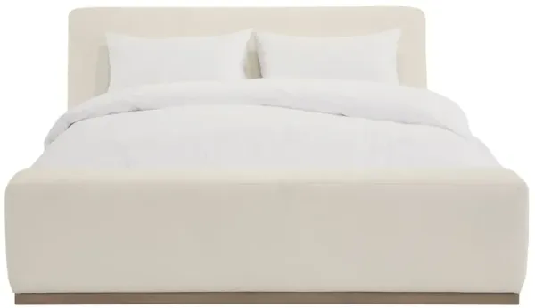 Leigh Linen Bed, Ivory White