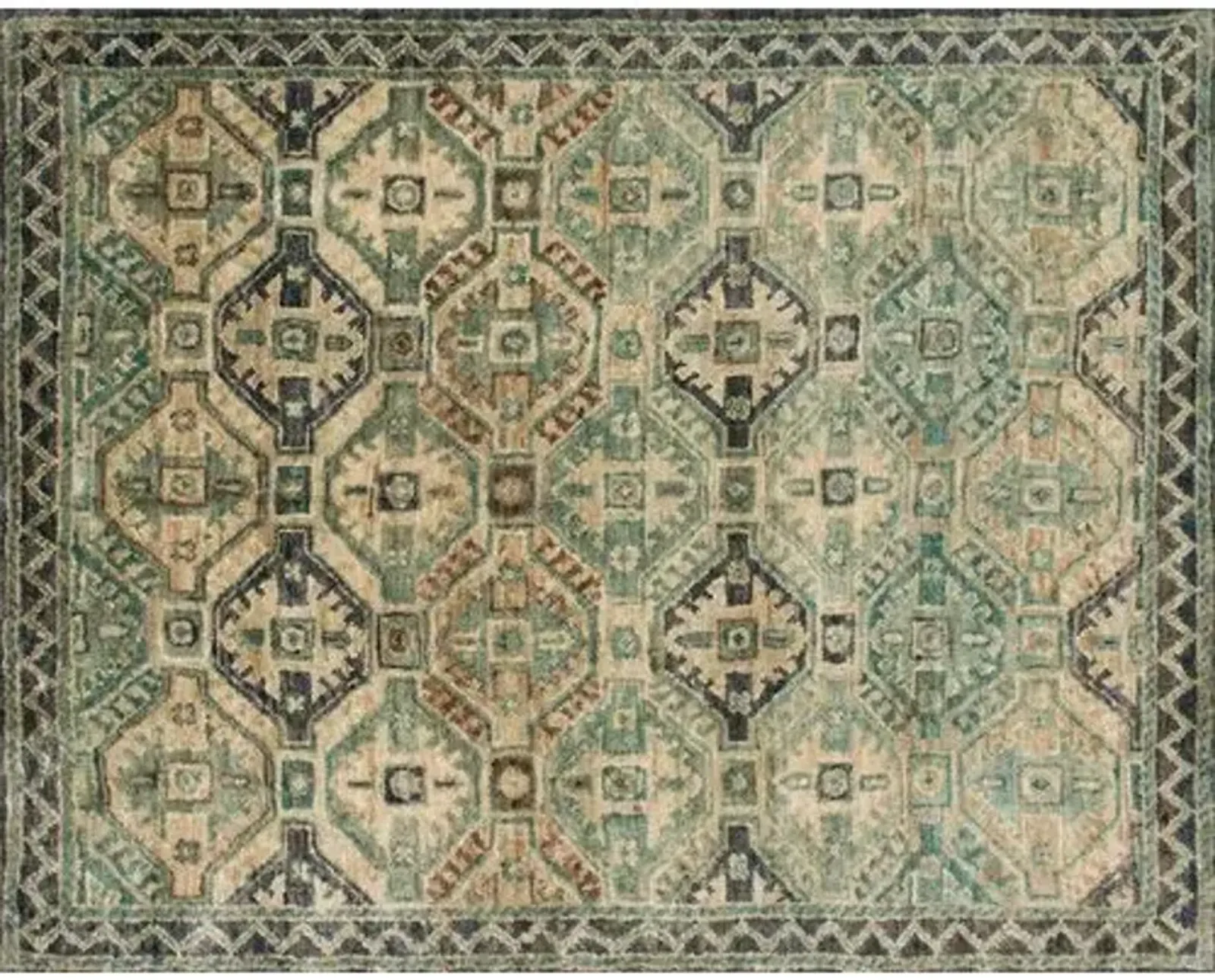 Cascade Rug - Aqua/Ingo - Green - Green