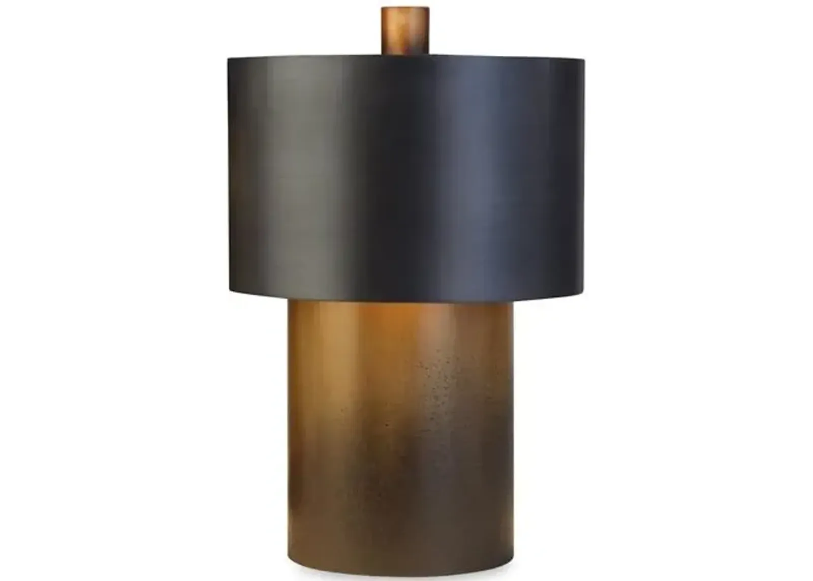 Tortoise Drum Lamp - Antiqued Zinc - Global Views