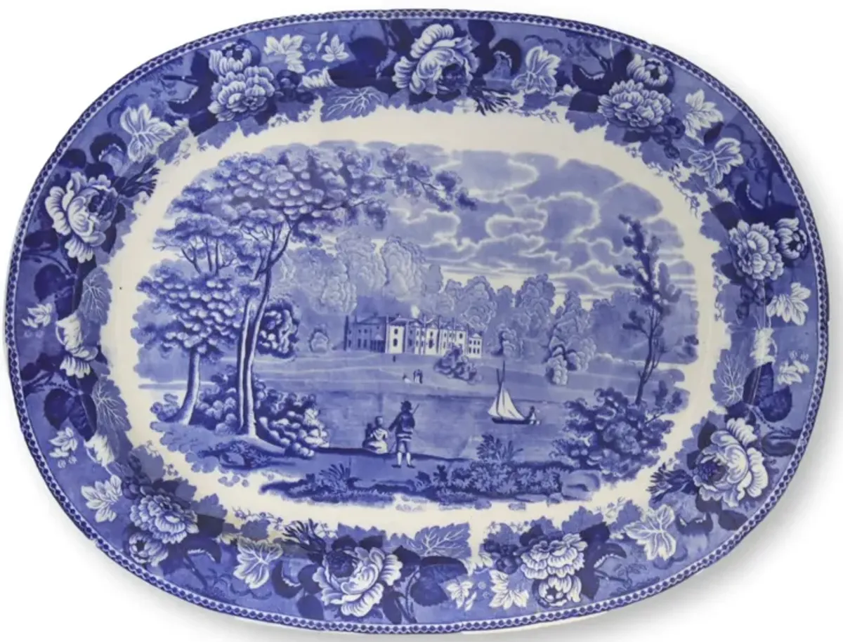 Wedgwood Landscape pattern platter - Rose Victoria - Blue