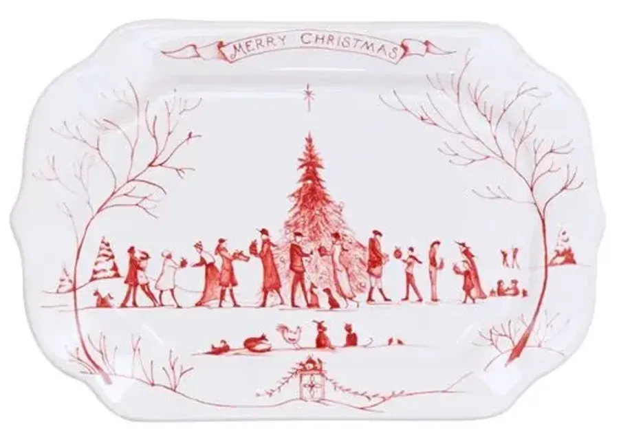 Country Estate Winter Gift Tray - Juliska - Red