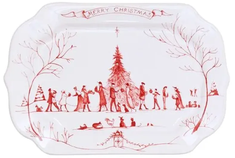 Country Estate Winter Gift Tray - Juliska - Red