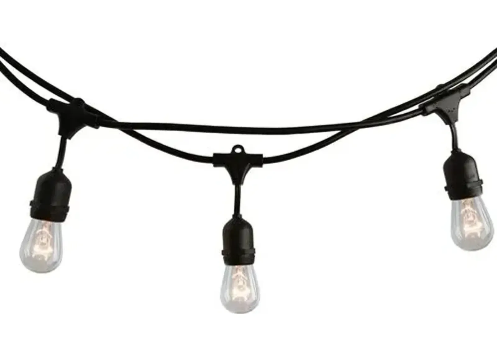 Lucas 10-Pc String Lights - Clear - Black