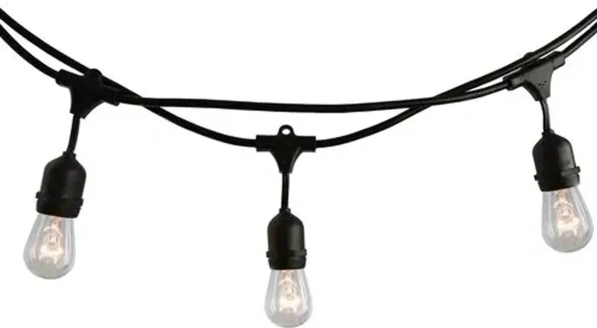 Lucas 10-Pc String Lights - Clear - Black