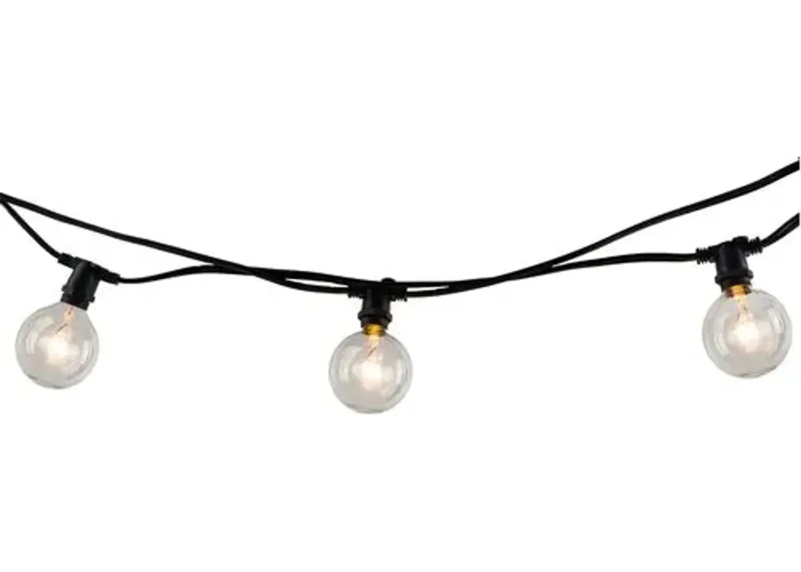 Tilly 10-Pc Circular String Lights - Clear - Black