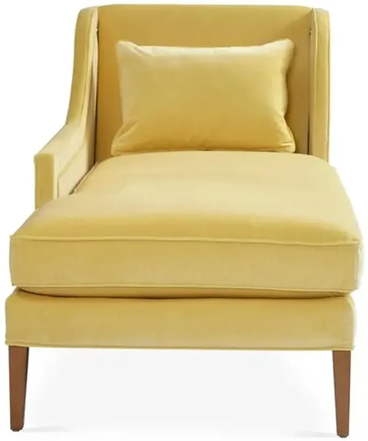 Roslin Left-Facing Chaise - Canary Velvet - Yellow - Comfortable, Sturdy, Stylish