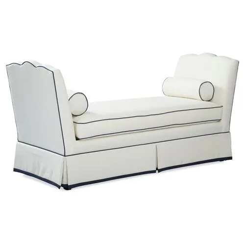 Cheshire Daybed - White/Navy - Comfortable, Sturdy