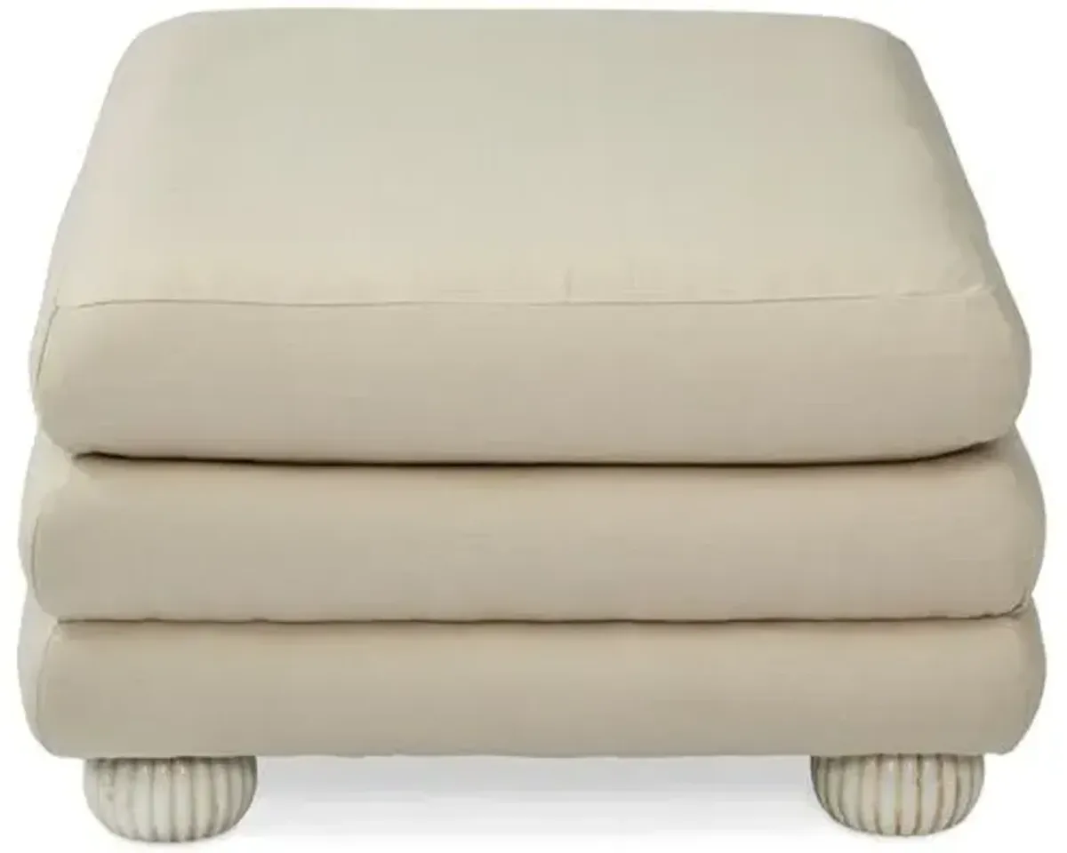 Millbrae Ottoman - Dune Linen - Beige