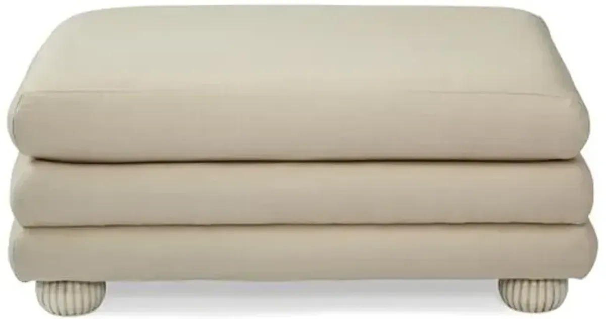 Millbrae Ottoman - Dune Linen - Beige