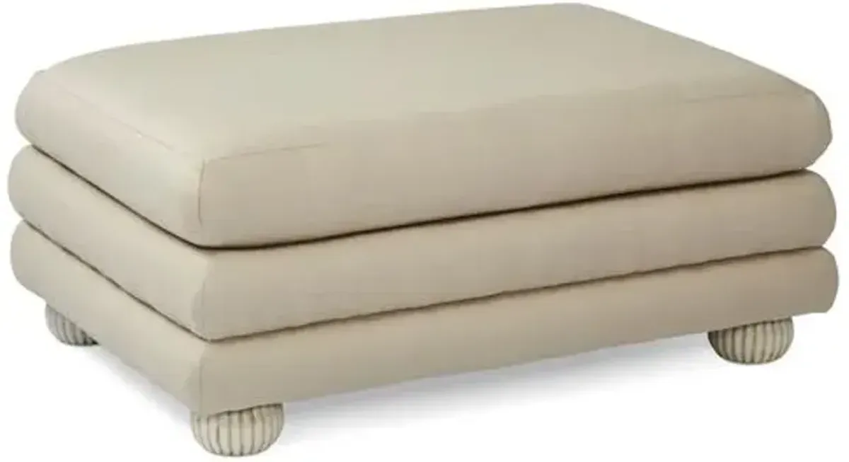 Millbrae Ottoman - Dune Linen - Beige