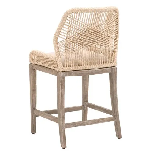 Easton Rope Counter Stool - Sand/Light Gray