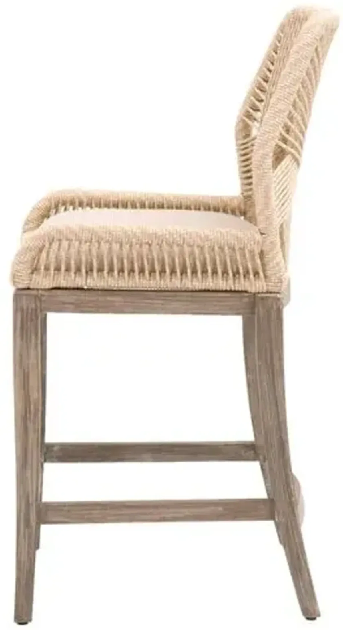 Easton Rope Counter Stool - Sand/Light Gray