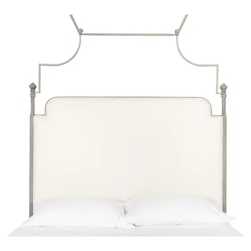 Loren Canopy Bed - Ivory