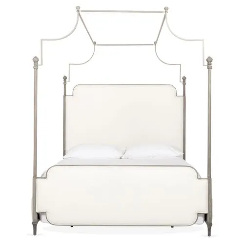 Loren Canopy Bed - Ivory