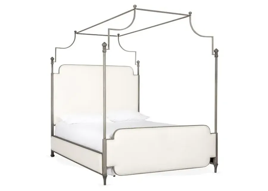 Loren Canopy Bed - Ivory