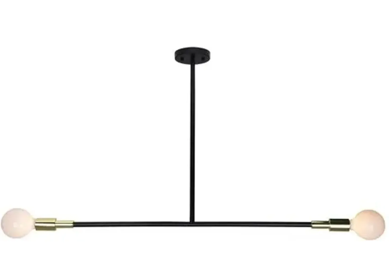 Pairs Chandelier - Matte Black/Gold