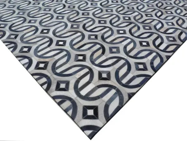 Flushing Hide Rug - Gray/Navy - Exquisite Rugs - Blue - Blue