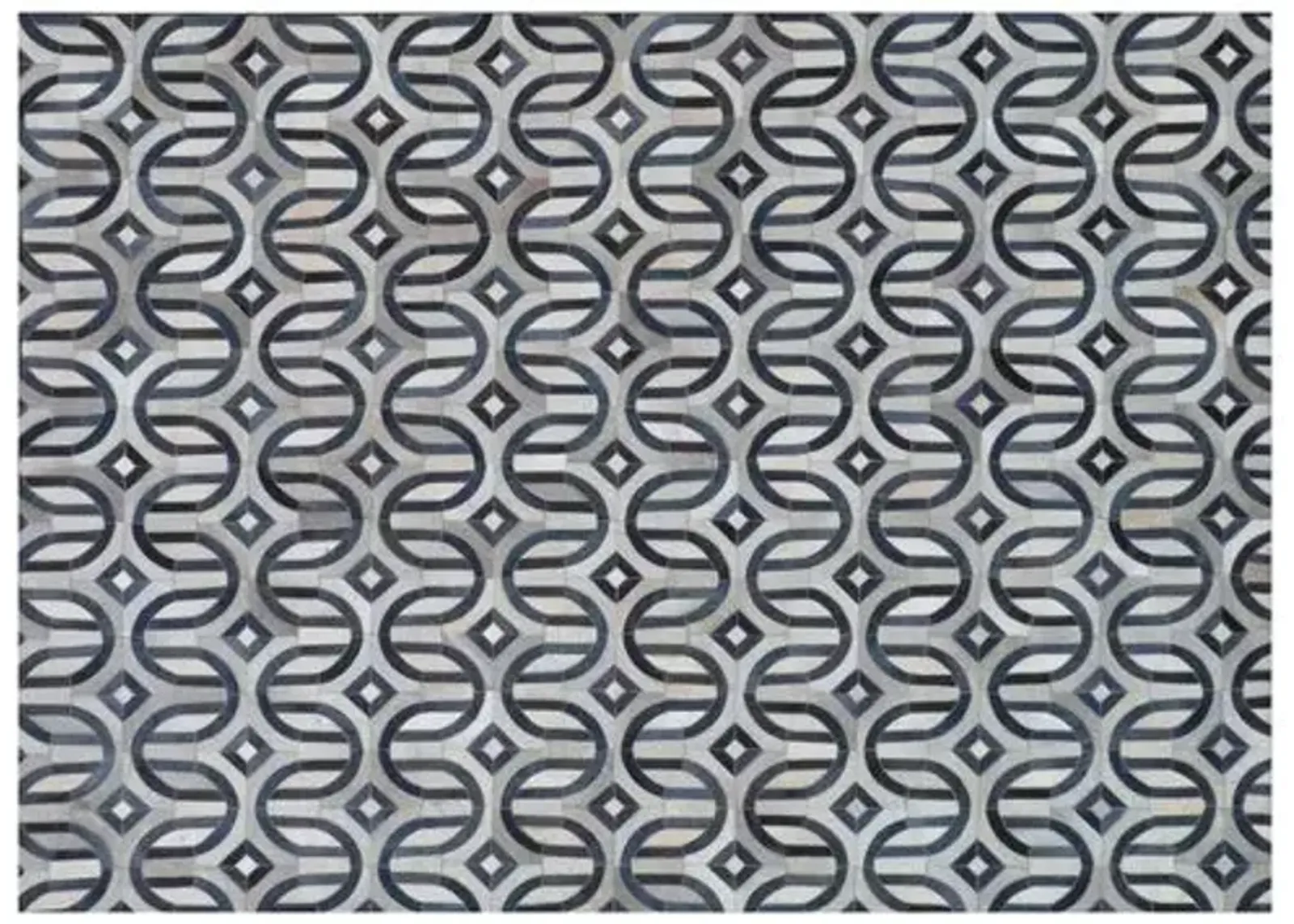 Flushing Hide Rug - Gray/Navy - Exquisite Rugs - Blue - Blue