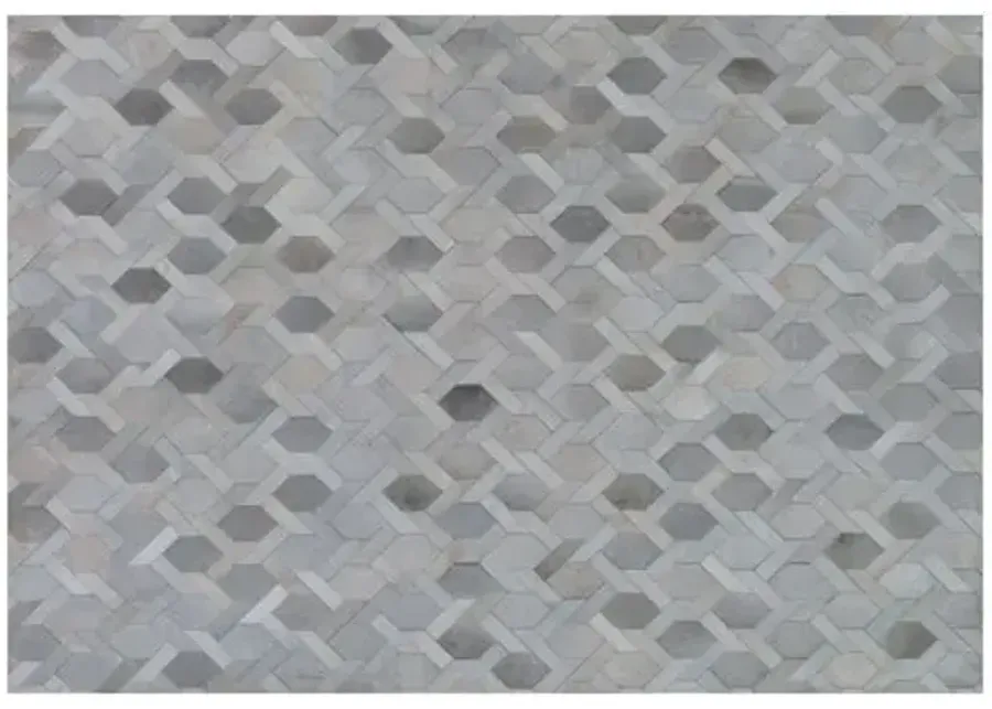 Ely Hide Rug - Gray/Silver - Exquisite Rugs - Gray