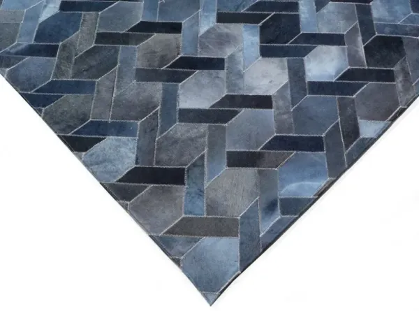 Ely Hide Rug - Blue - Exquisite Rugs - Blue