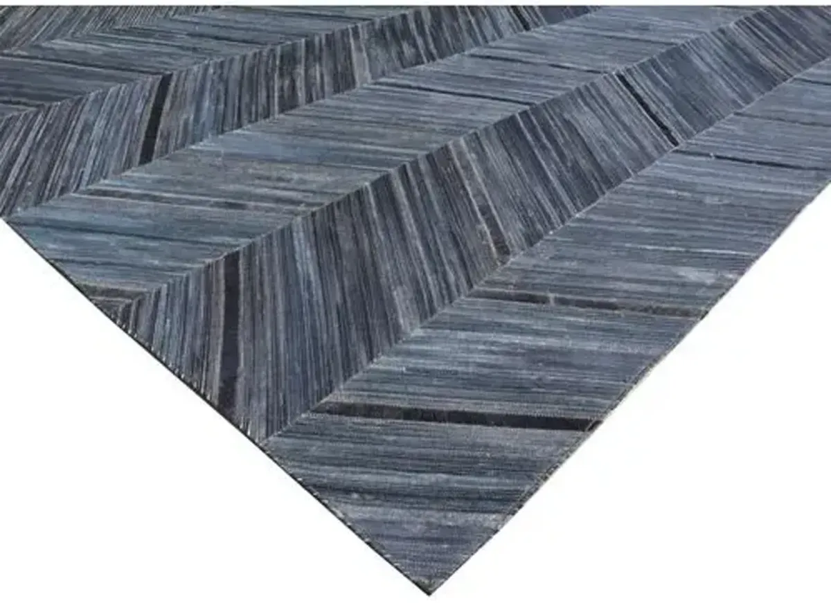 Enfield Hide Rug - Blue - Exquisite Rugs - Blue