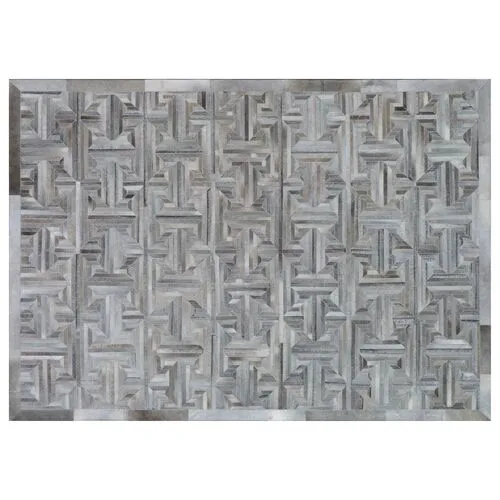 Feder Hide Rug - Gray/Brown - Exquisite Rugs - Gray