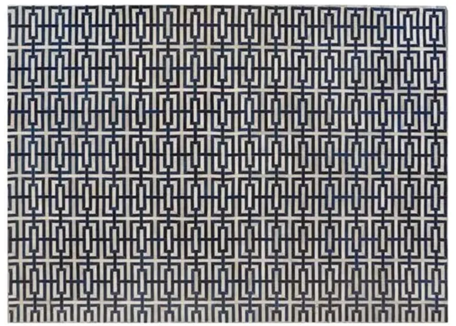 Winfield Hide Rug - Ivory/Navy - Exquisite Rugs - Blue - Blue