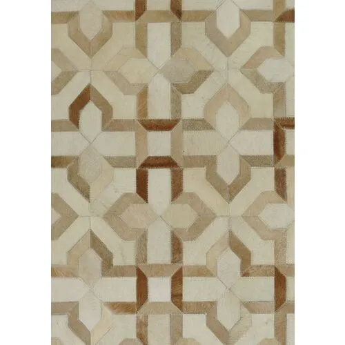 Frank Hide Rug - Ivory/Tan - Exquisite Rugs - Beige - Beige