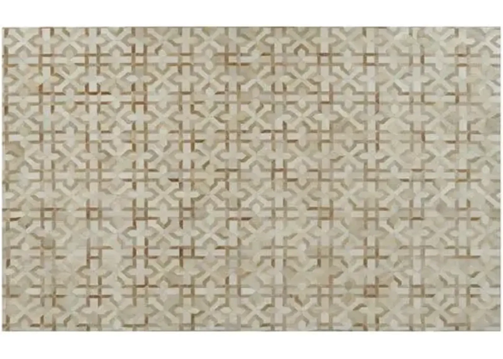 Frank Hide Rug - Ivory/Tan - Exquisite Rugs - Beige - Beige