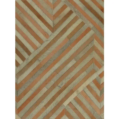 Edson Hide Rug - Ivory/Tan - Exquisite Rugs - Brown - Brown