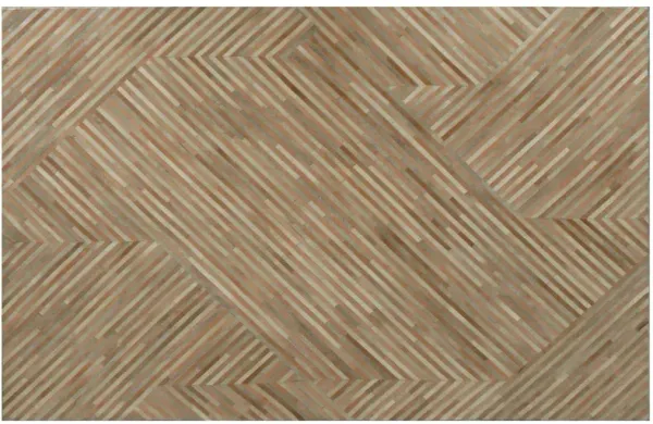 Edson Hide Rug - Ivory/Tan - Exquisite Rugs - Brown - Brown