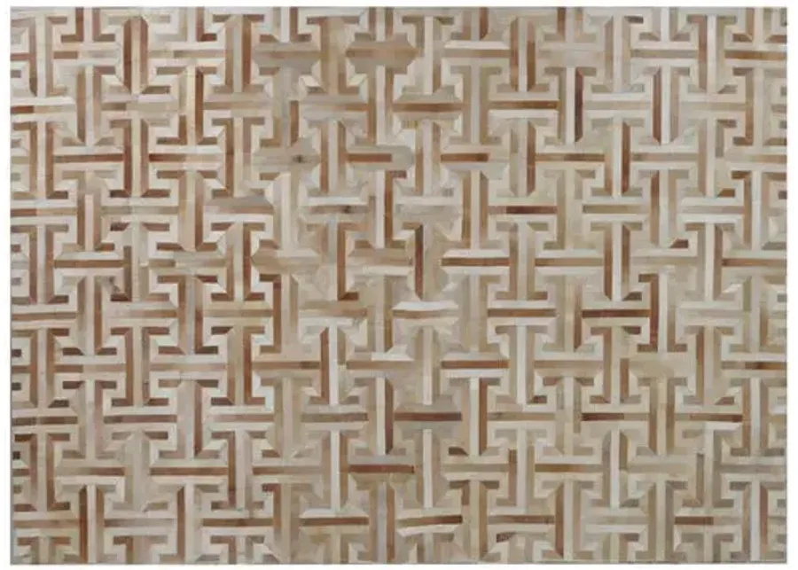 Edith Hide Rug - Ivory/Tan - Exquisite Rugs - Beige - Beige