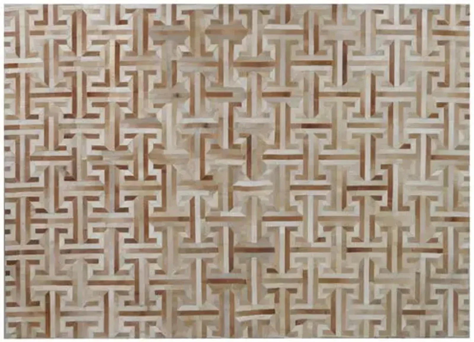 Edith Hide Rug - Ivory/Tan - Exquisite Rugs - Beige - Beige