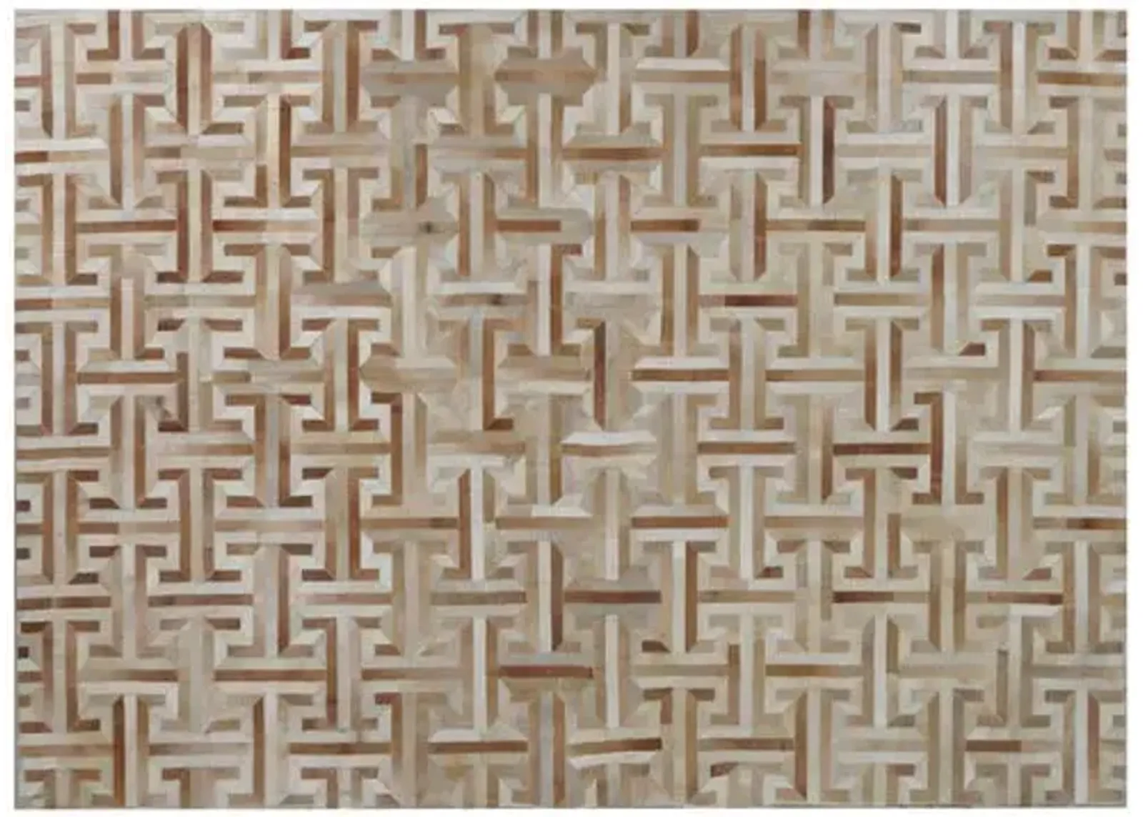 Edith Hide Rug - Ivory/Tan - Exquisite Rugs - Beige - Beige