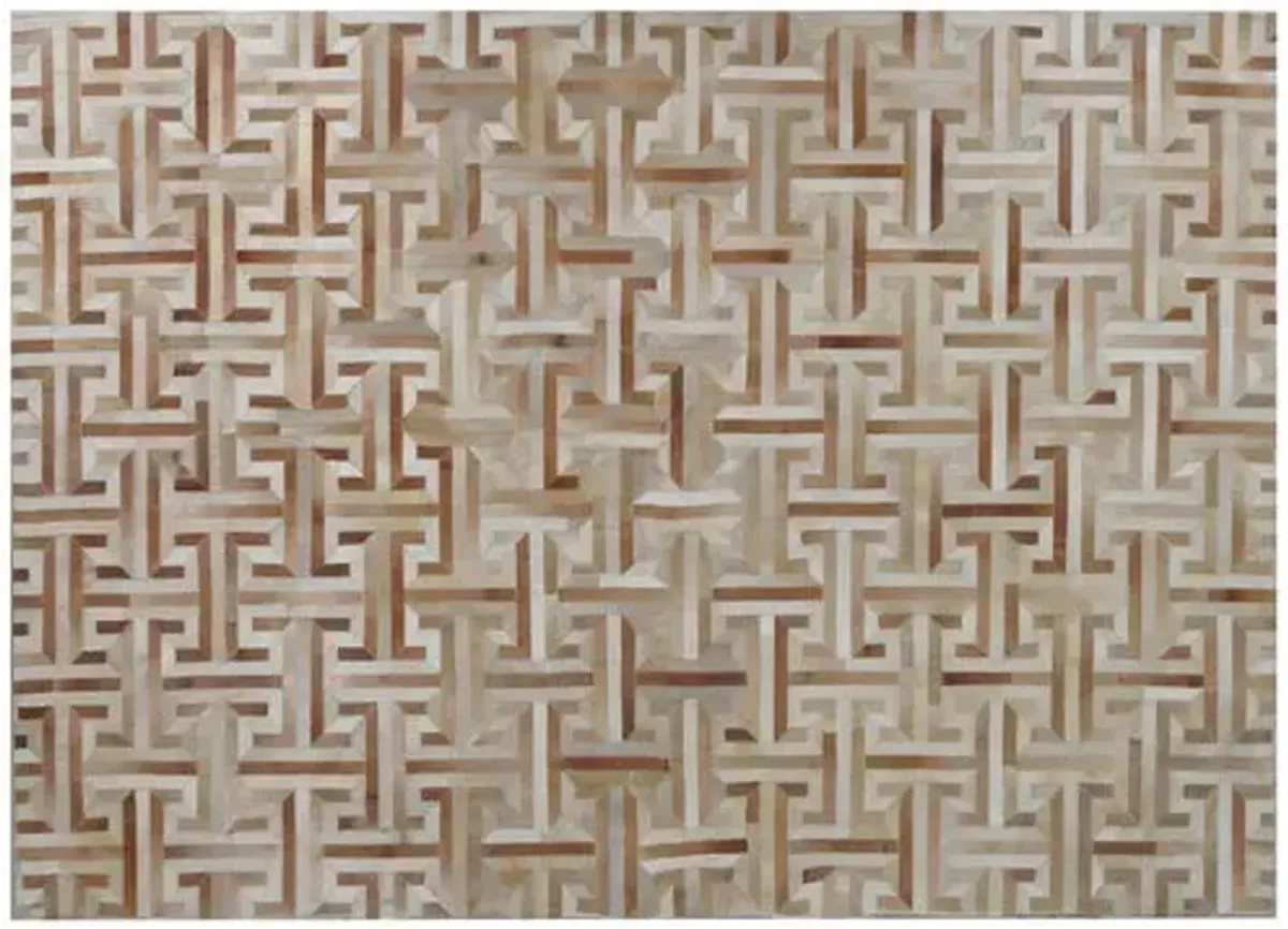 Edith Hide Rug - Ivory/Tan - Exquisite Rugs - Beige - Beige