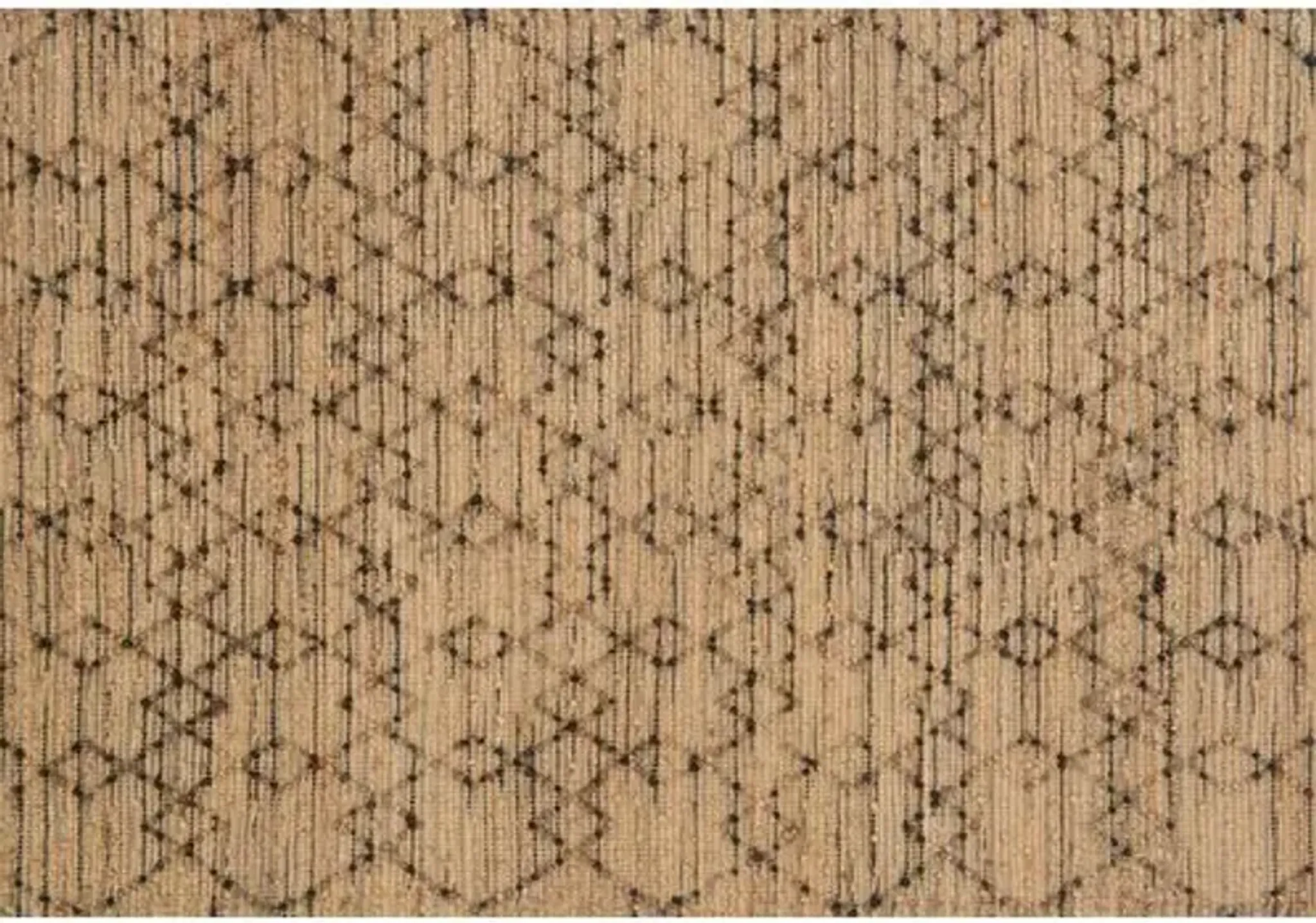 Abbey Jute Rug - Charcoal - Beige - Beige | Furniture.com