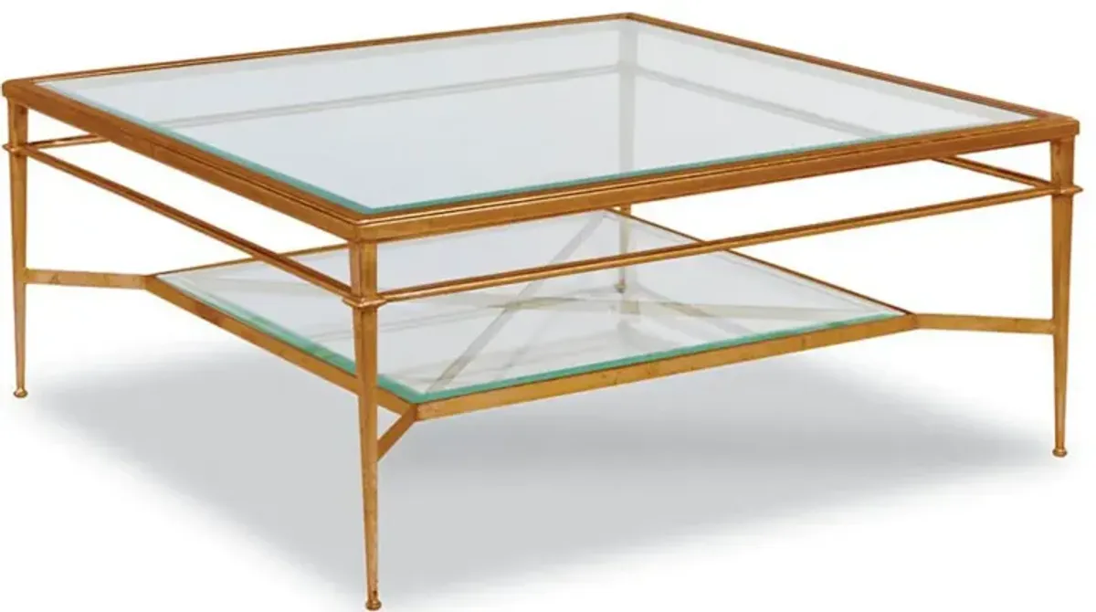 Tasca Coffee Table, Gold Leaf