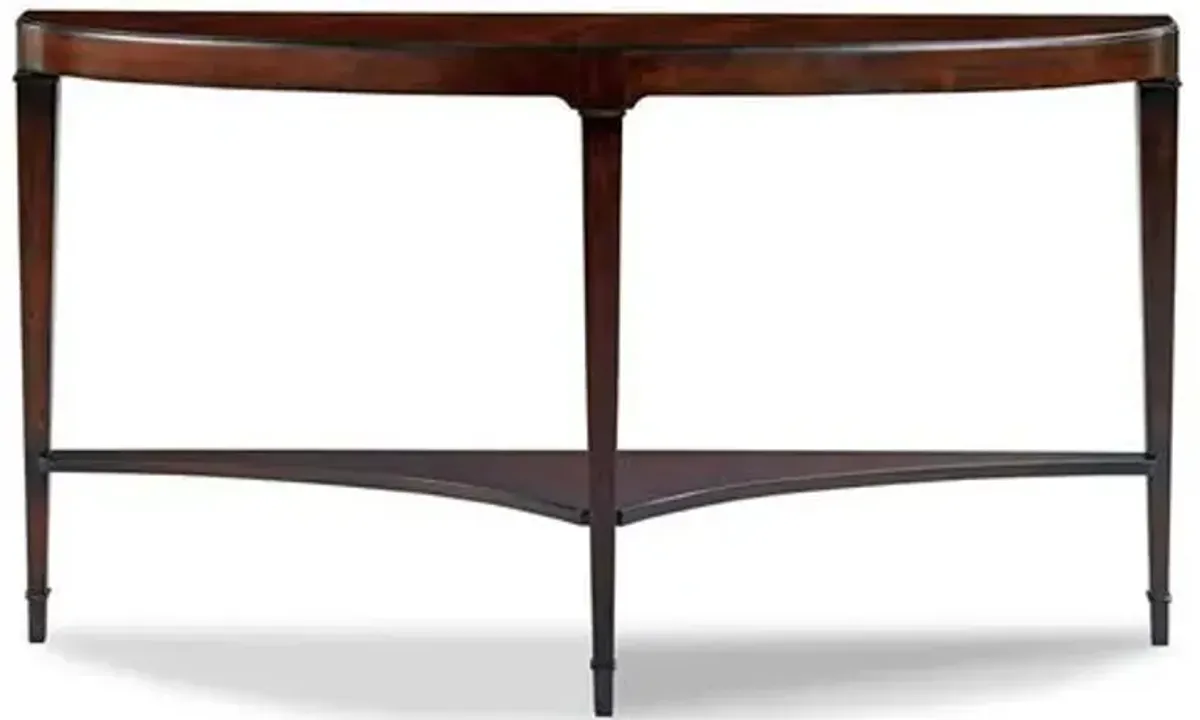 Figari 56" Demilune Console - Mahogany - Brown