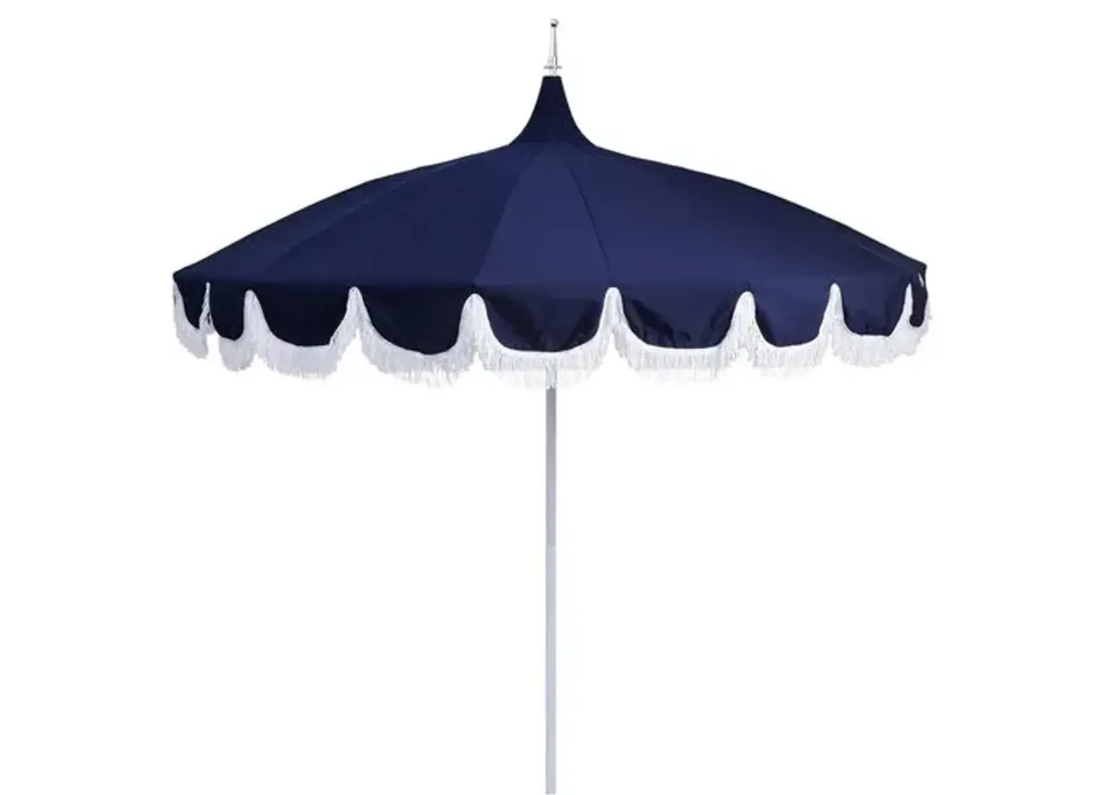 Aya Pagoda Fringe Patio Umbrella - Navy - Blue