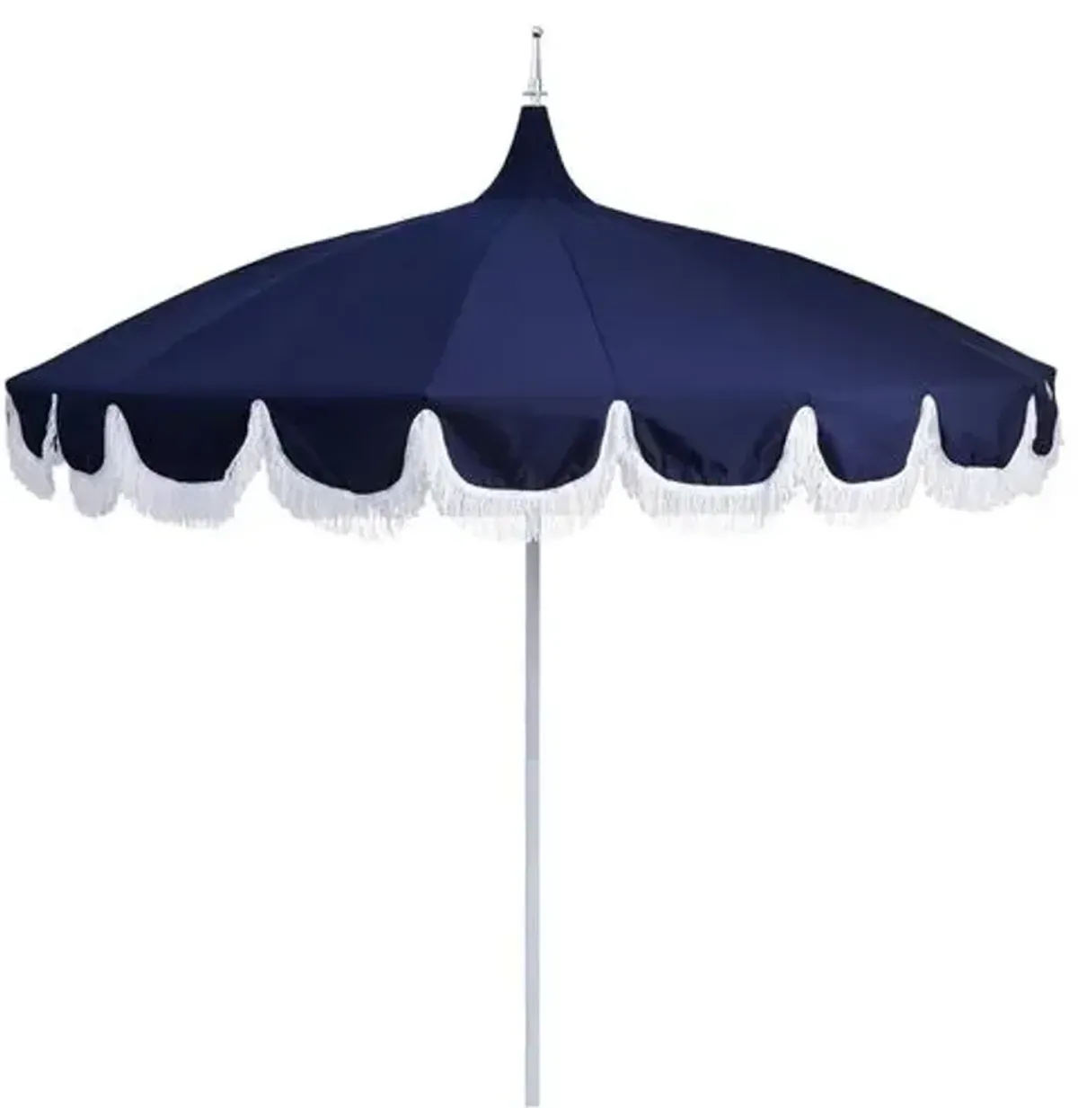 Aya Pagoda Fringe Patio Umbrella - Navy - Blue