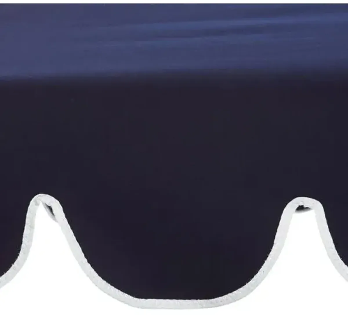 Phoebe Scallop-Edge Patio Umbrella - Sunbrella - Blue