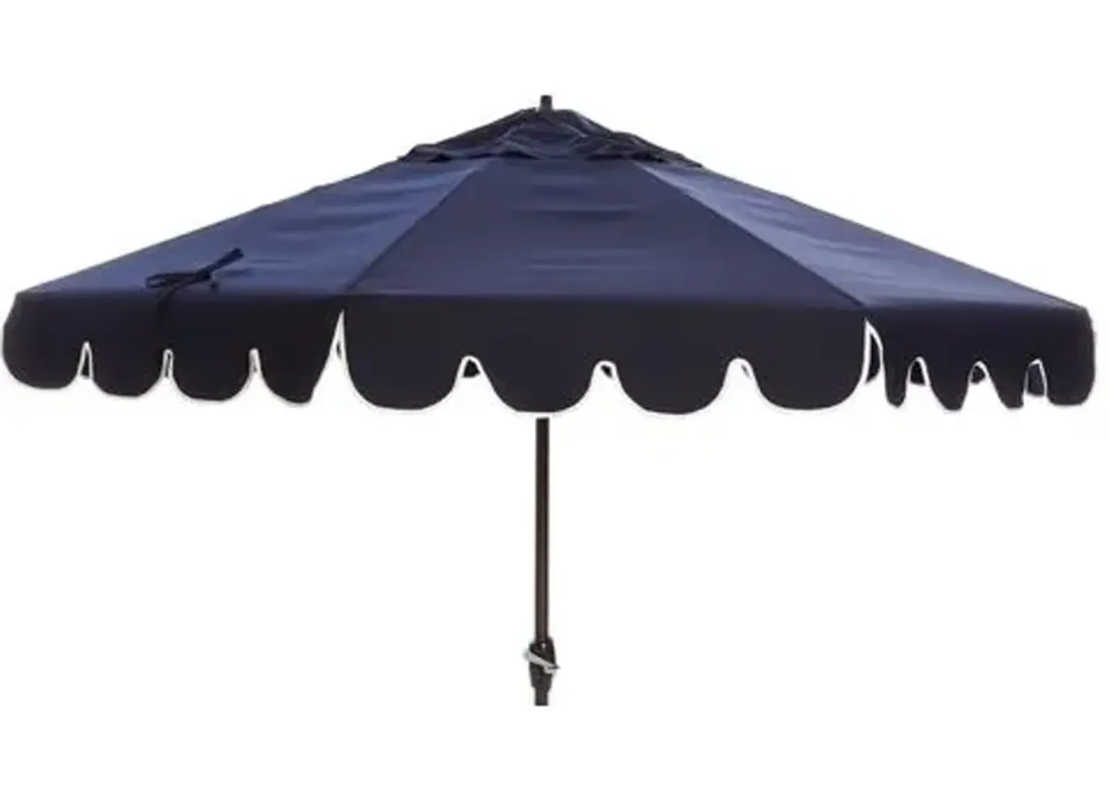 Phoebe Scallop-Edge Patio Umbrella - Navy - Blue