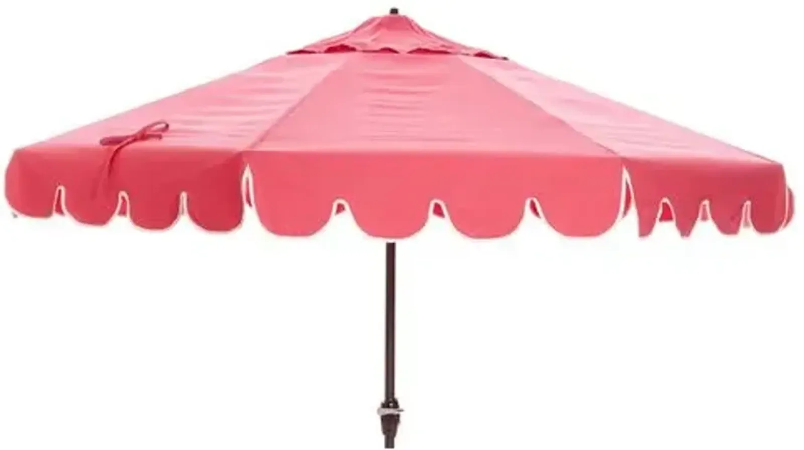 Phoebe Scallop-Edge Patio Umbrella - Hot Pink