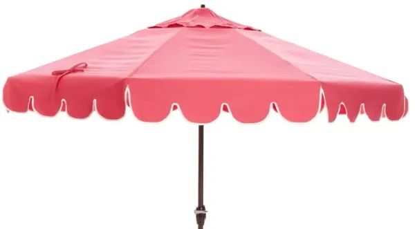 Phoebe Scallop-Edge Patio Umbrella - Sunbrella - Pink