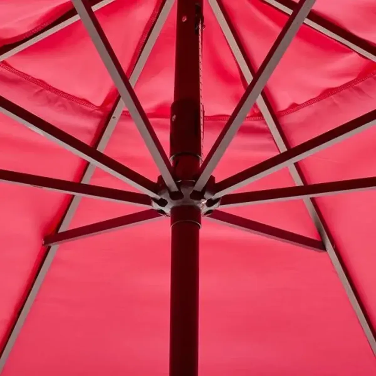 Phoebe Scallop-Edge Patio Umbrella - Hot Pink